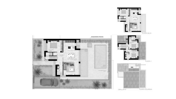 Villa floor plan, 3 bedrooms in Lo Marabu Villas No. 3 (2D)