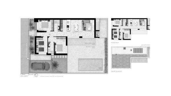 Планировка виллы 3 спальни в ЖК Lo Marabu Villas № 8 (2D)