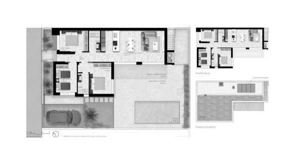 Villa floor plan, 3 bedrooms in Lo Marabu Villas No. 7 (2D)
